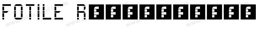 FOTILE Regular字体转换